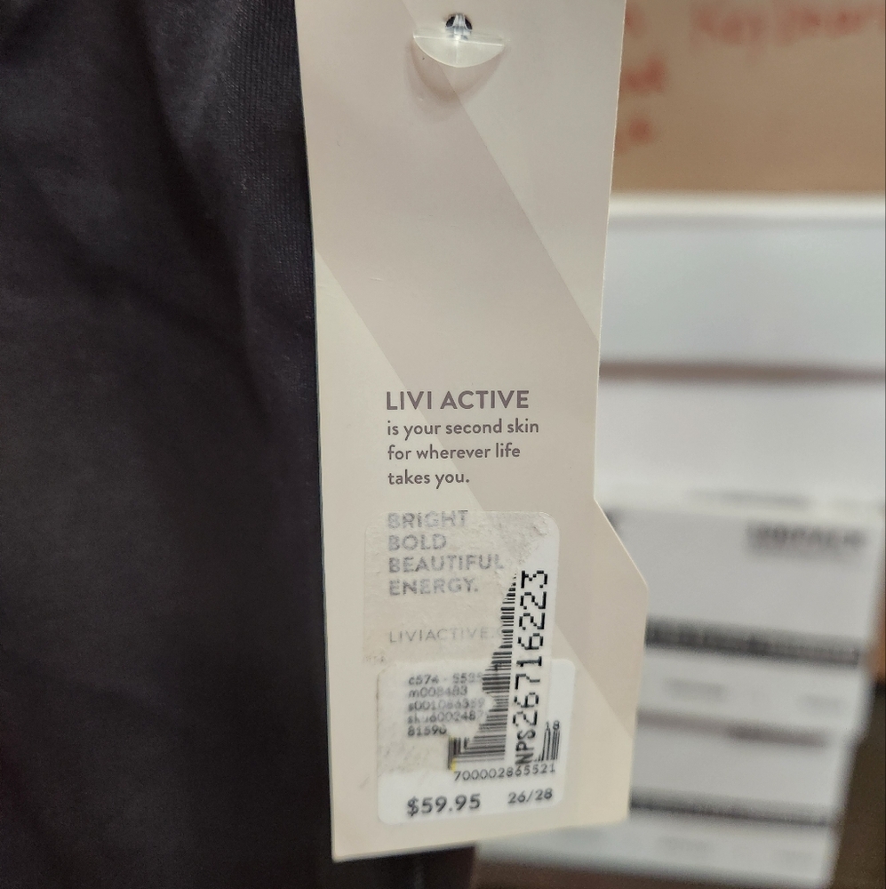 Livi Active Capri Pants with Cute Crisscross Tie with a Bow 26/28 - Picture 6 of 7